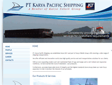 Tablet Screenshot of karya-pacific.com